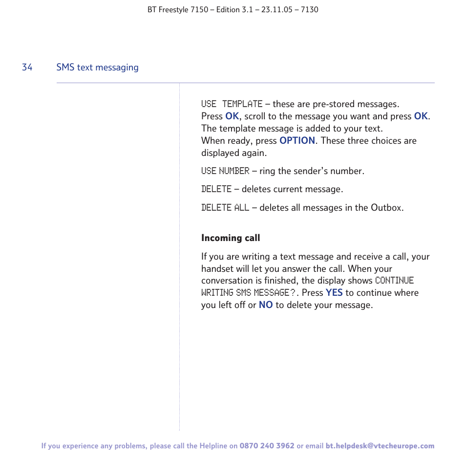 BT 7150 User Manual | Page 34 / 80