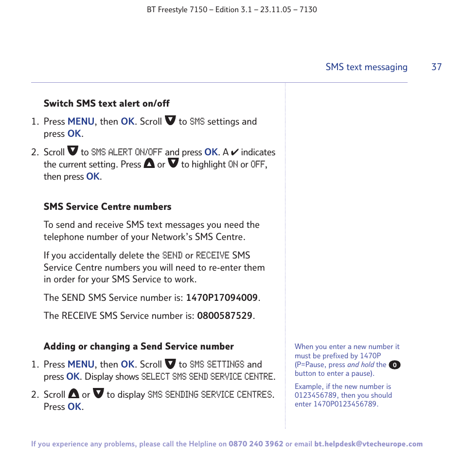 BT 7150 User Manual | Page 37 / 80