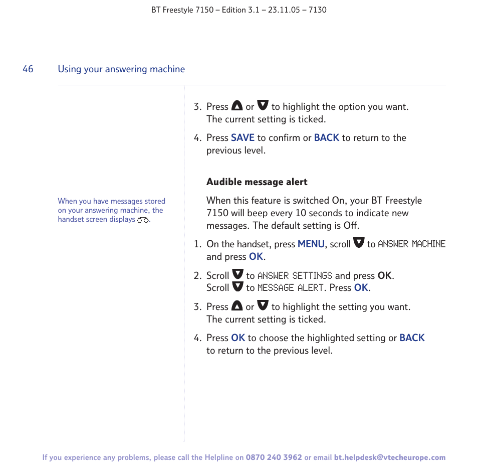 BT 7150 User Manual | Page 46 / 80