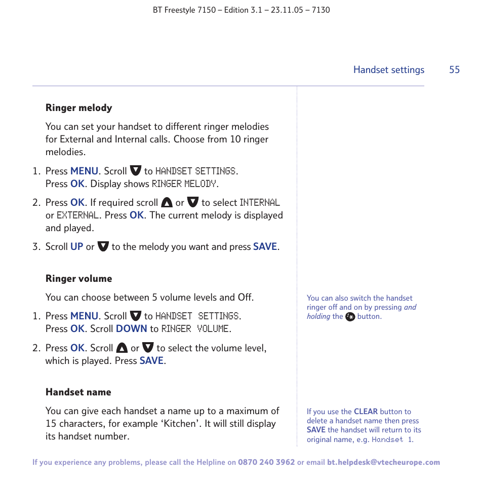 BT 7150 User Manual | Page 55 / 80