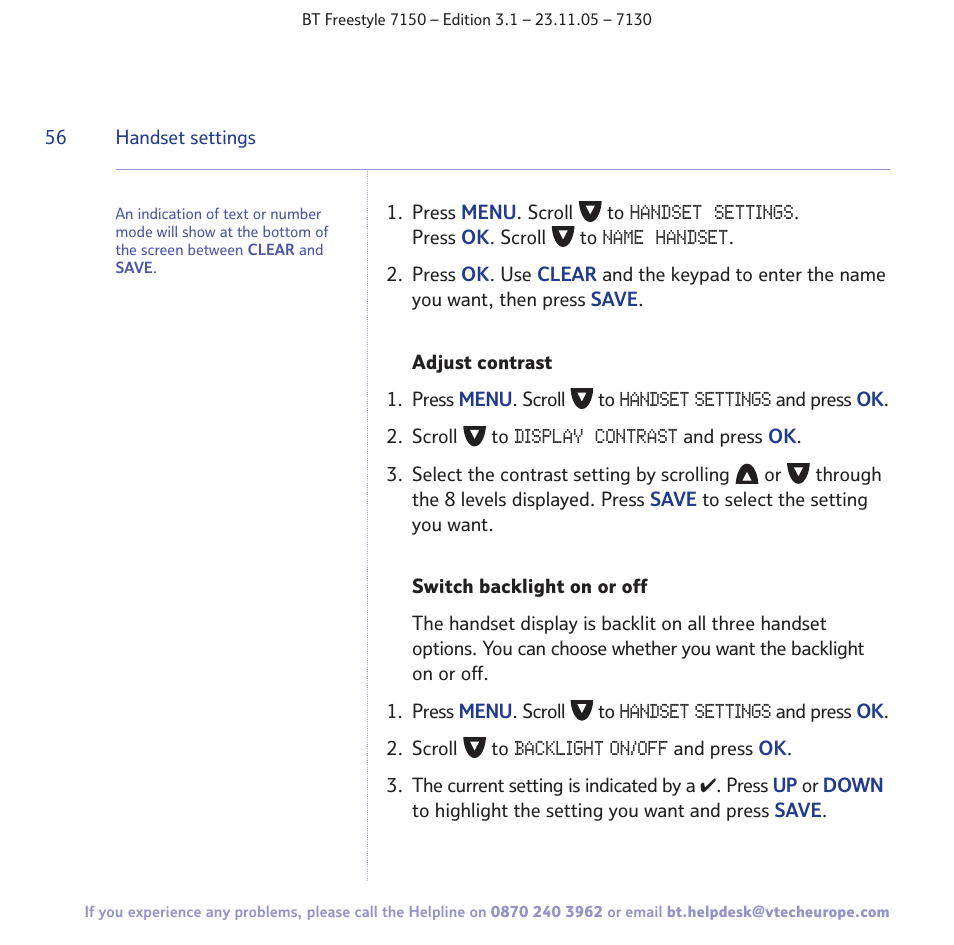 BT 7150 User Manual | Page 56 / 80