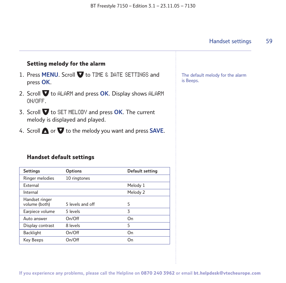 BT 7150 User Manual | Page 59 / 80