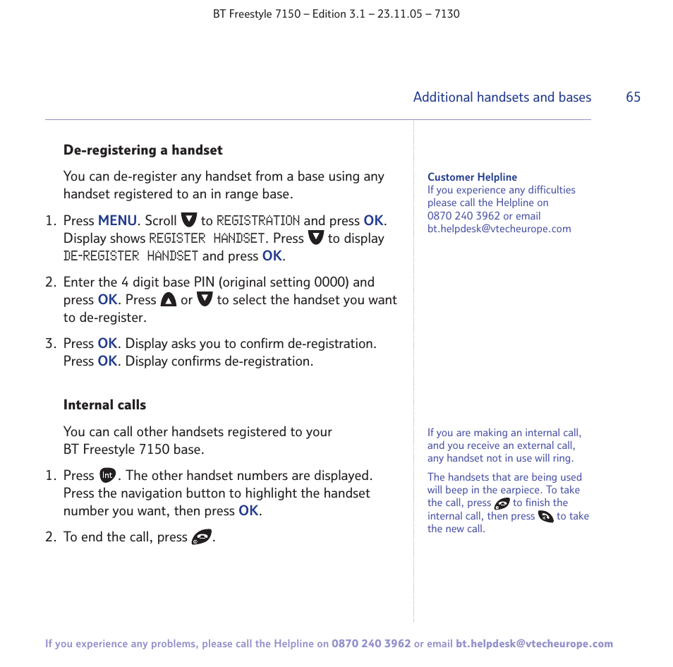 BT 7150 User Manual | Page 65 / 80