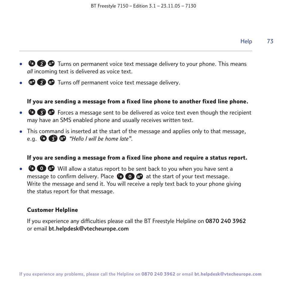 BT 7150 User Manual | Page 73 / 80