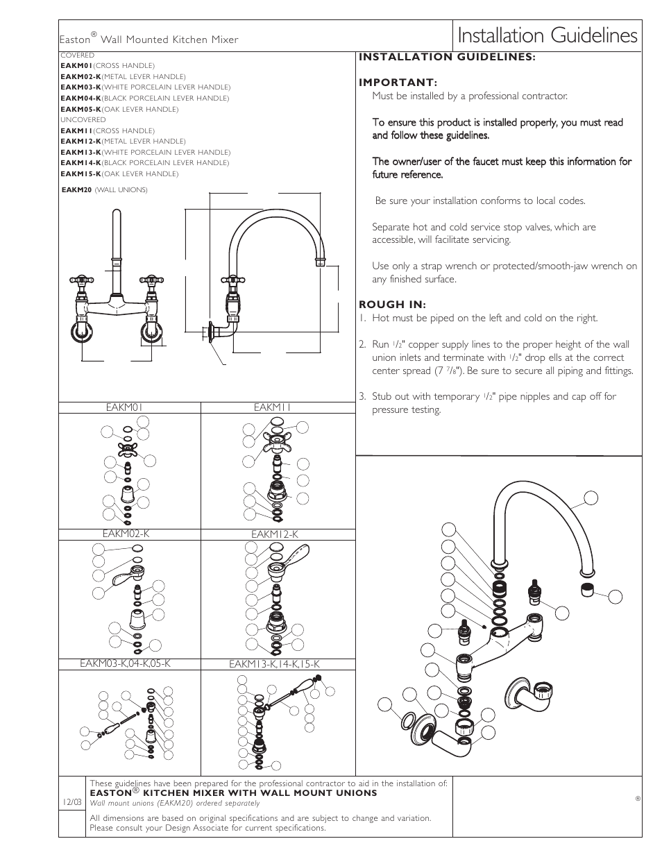 Waterworks Easton Vintage Two Hole Bridge Gooseneck Kitchen Faucet, Oak Lever Handles User Manual | 2 pages
