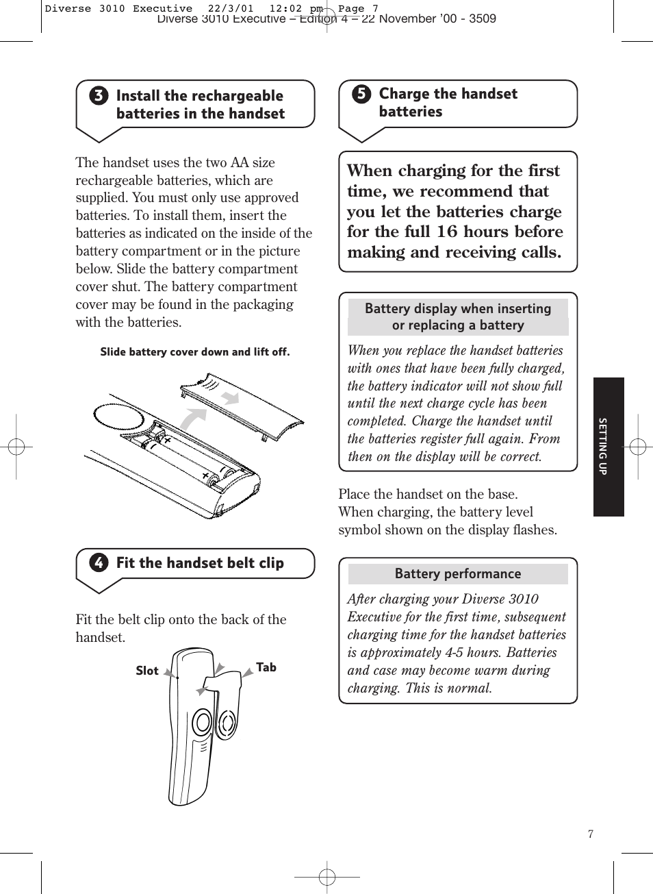 BT 3010 Executive User Manual | Page 11 / 62