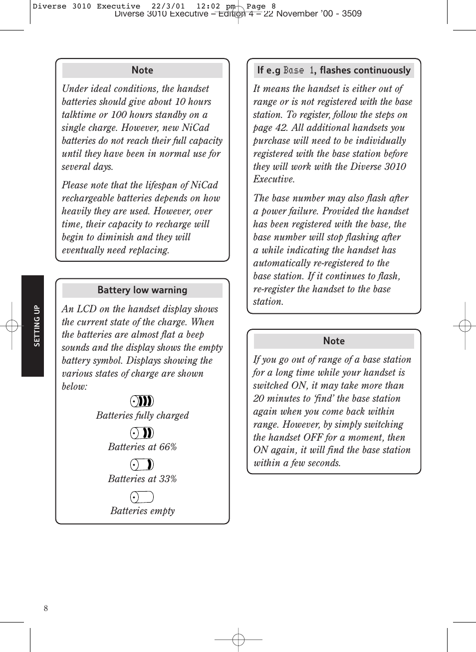 BT 3010 Executive User Manual | Page 12 / 62