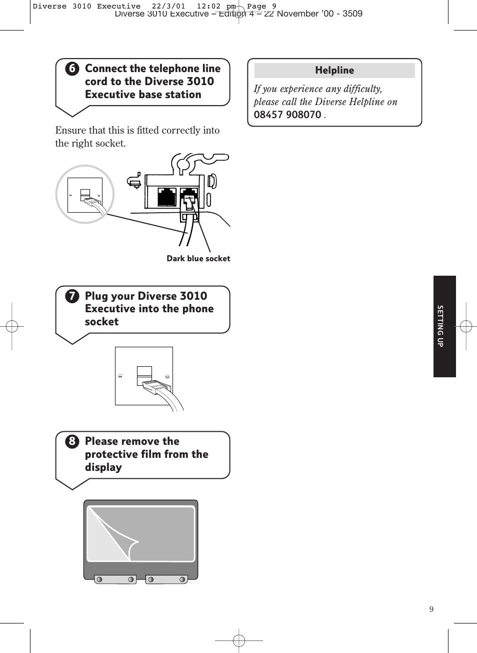 BT 3010 Executive User Manual | Page 13 / 62