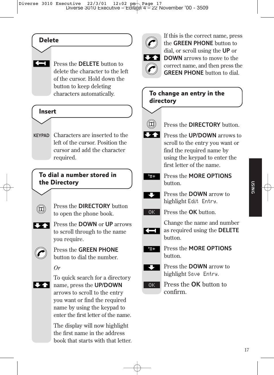 BT 3010 Executive User Manual | Page 21 / 62