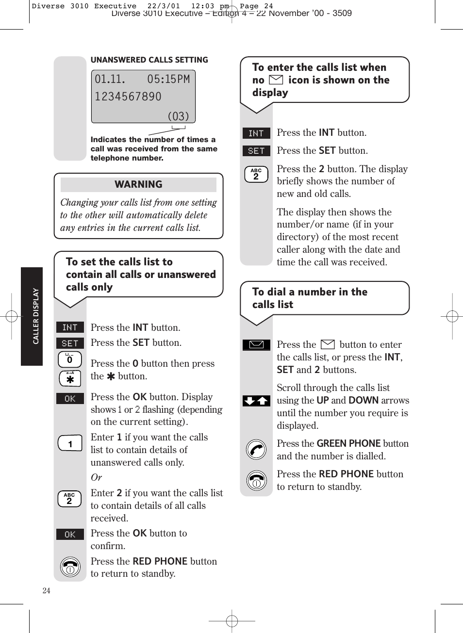 BT 3010 Executive User Manual | Page 28 / 62