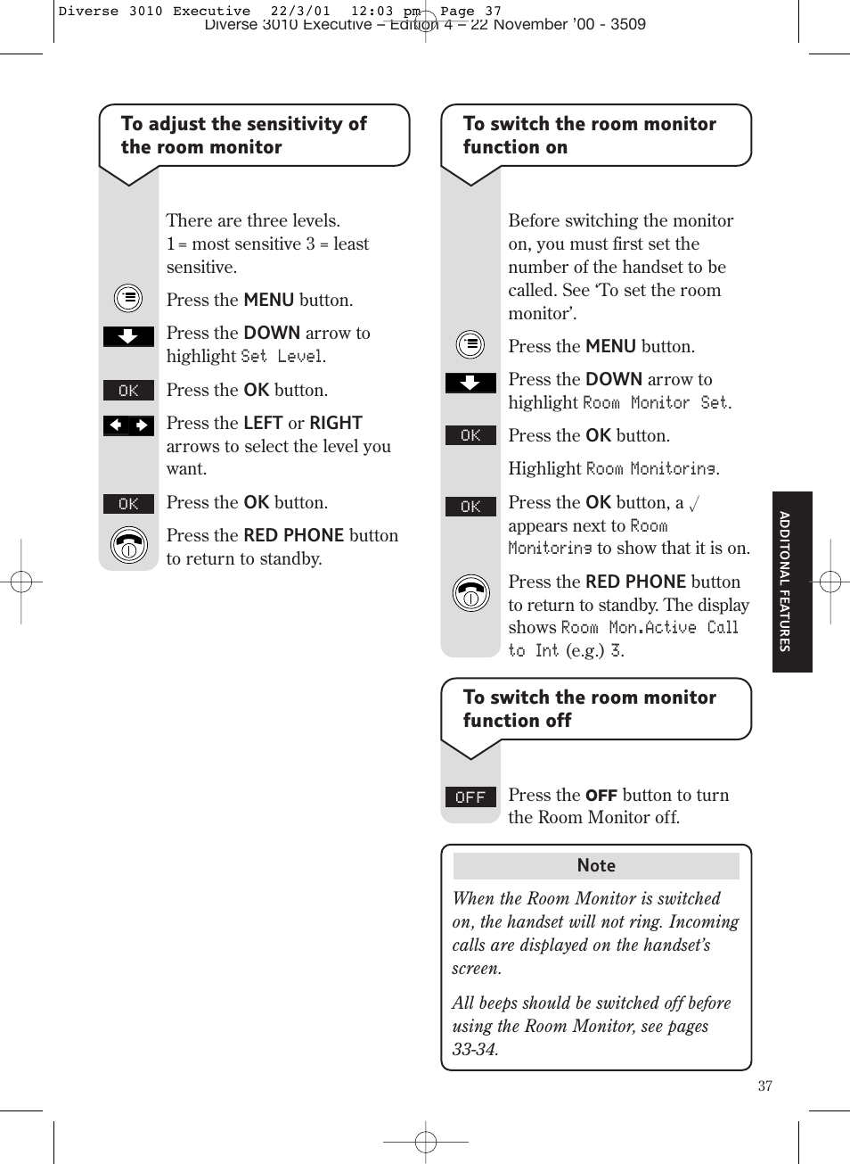 BT 3010 Executive User Manual | Page 41 / 62