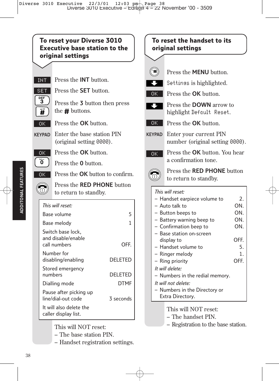 BT 3010 Executive User Manual | Page 42 / 62