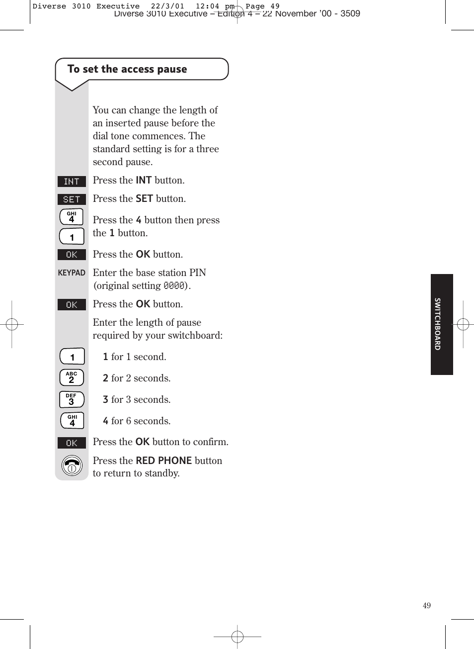 BT 3010 Executive User Manual | Page 53 / 62