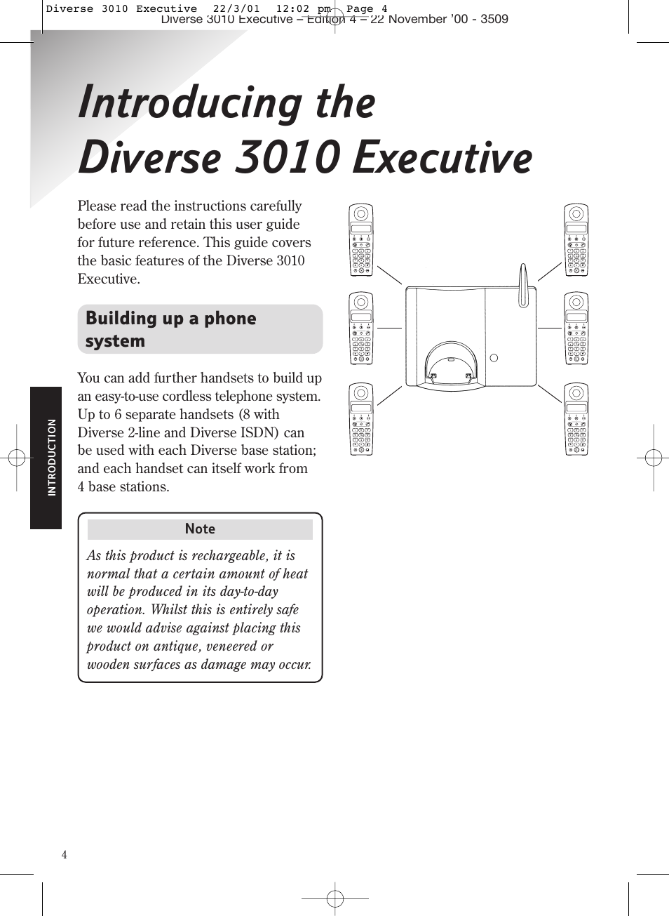 Introducing the diverse 3010 executive, Building up a phone system, Pqrs | Wxyz, Intr oduction | BT 3010 Executive User Manual | Page 8 / 62