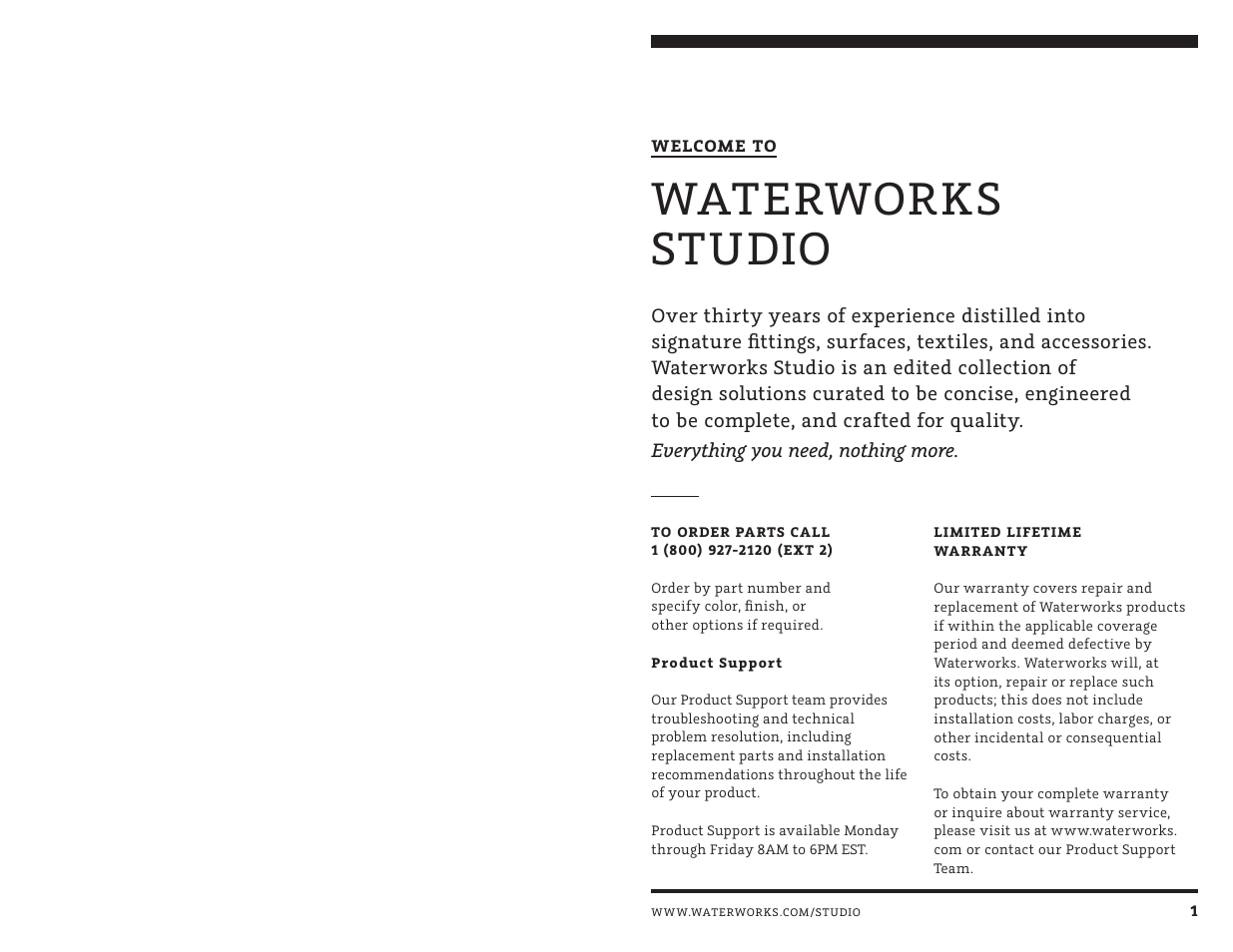 Waterworks studio | Waterworks Highgate Low Profile Three Hole Deck Mounted Lavatory Faucet with White Porcelain Lever Handles User Manual | Page 5 / 10