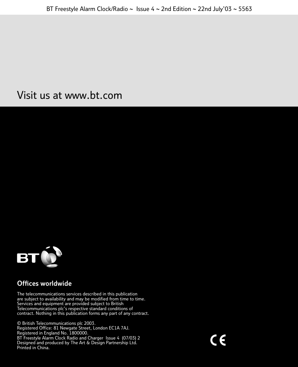 BT ALARM CLOCK RADIO User Manual | Page 14 / 14