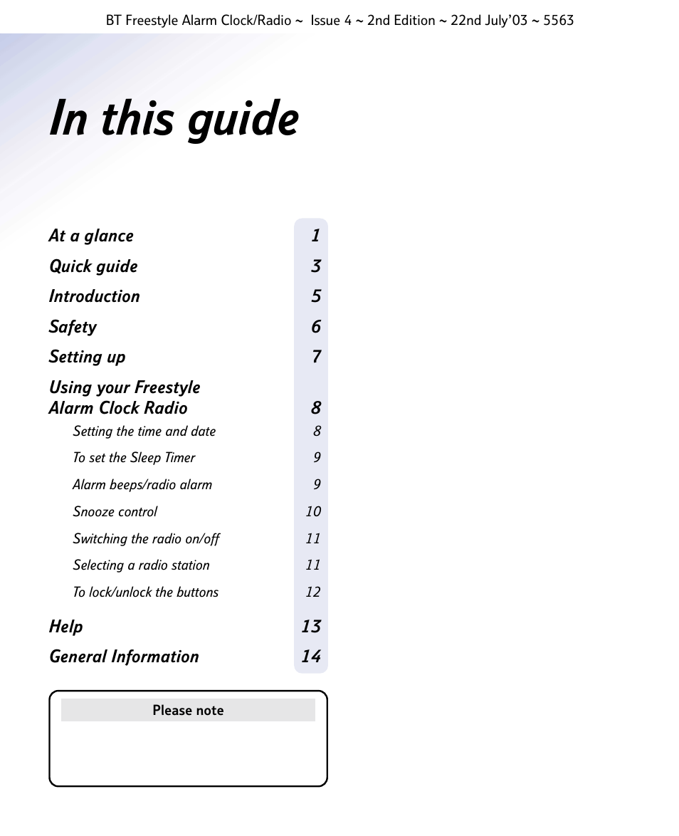 BT ALARM CLOCK RADIO User Manual | Page 3 / 14