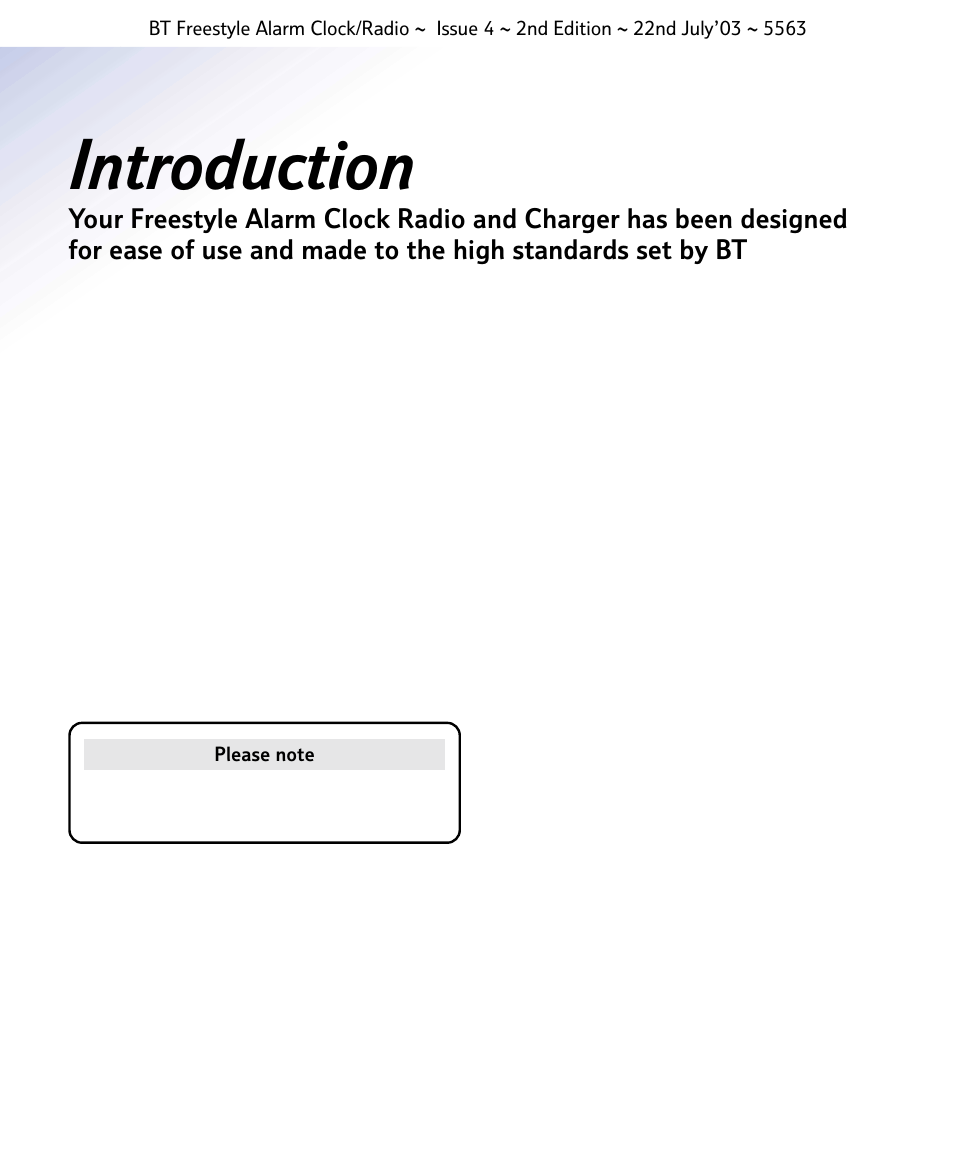 Introduction | BT ALARM CLOCK RADIO User Manual | Page 4 / 14