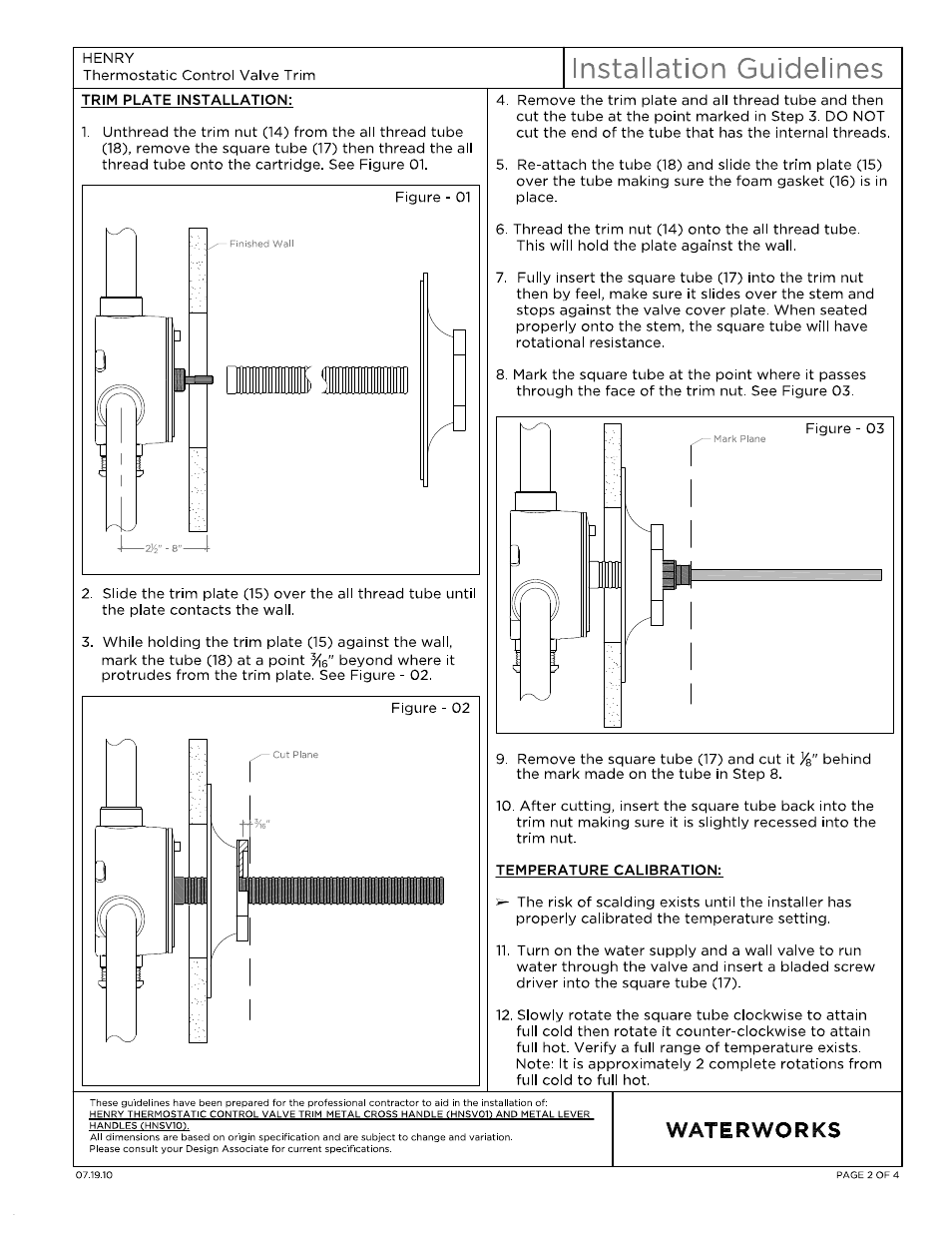 Hnsv01_10_ig 2.pdf | Waterworks Henry Thermostatic Control Valve Trim User Manual | Page 2 / 11