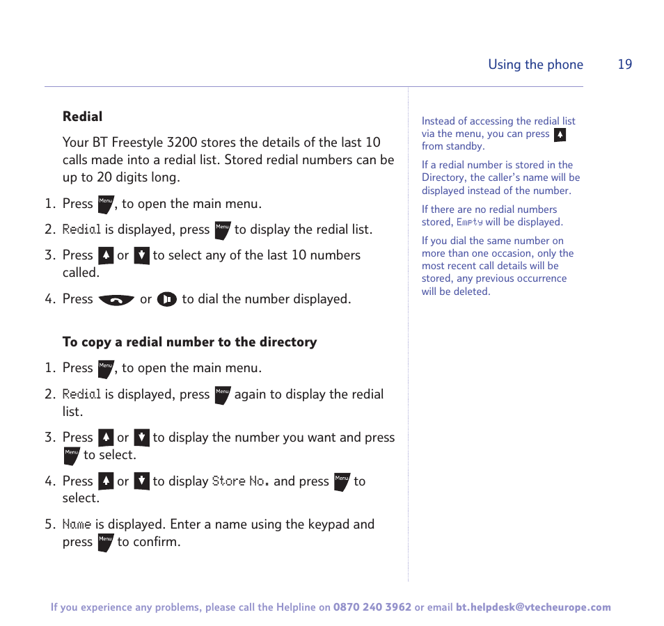BT 3200 User Manual | Page 19 / 56