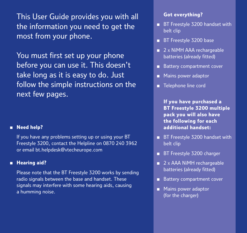 BT 3200 User Manual | Page 3 / 56