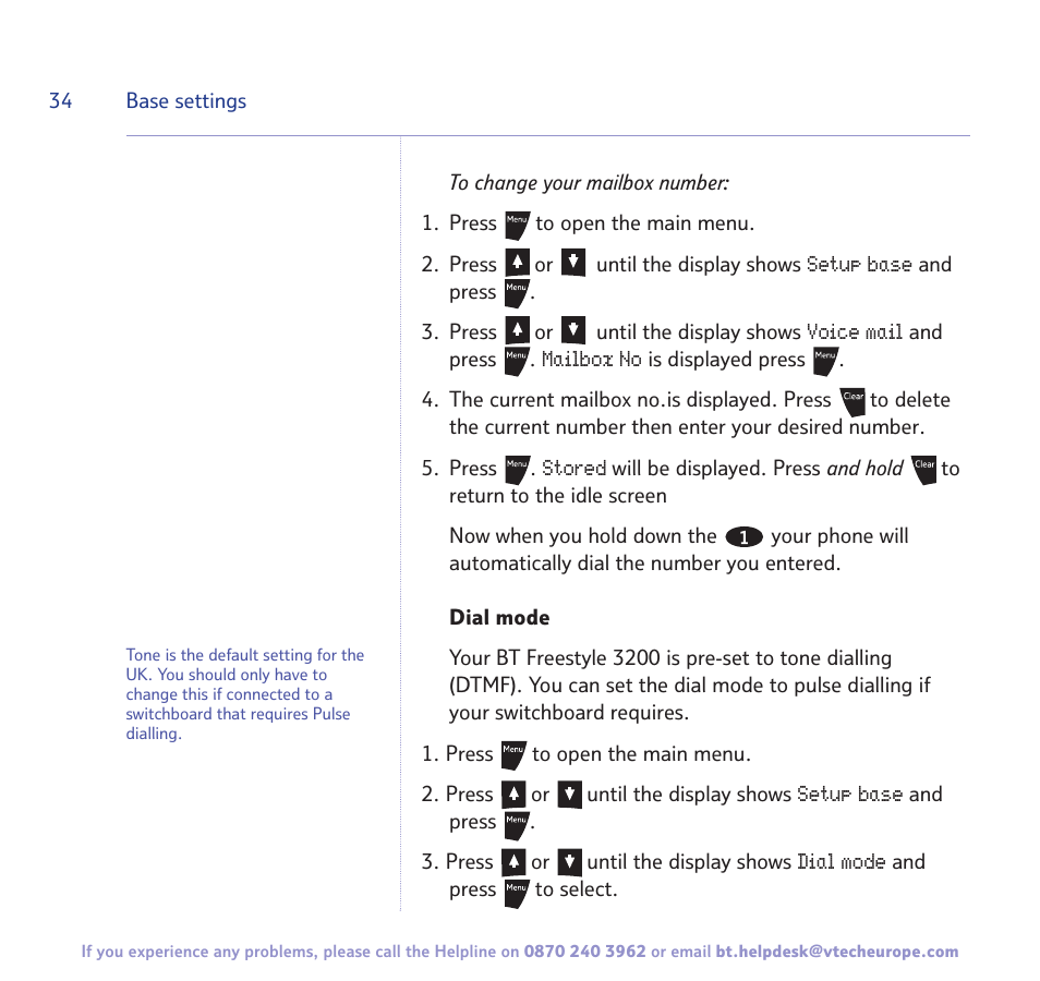 BT 3200 User Manual | Page 34 / 56