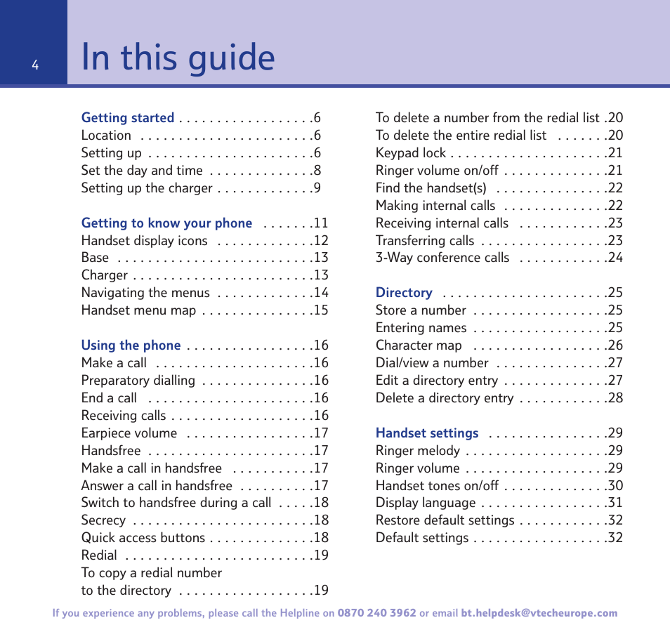 BT 3200 User Manual | Page 4 / 56