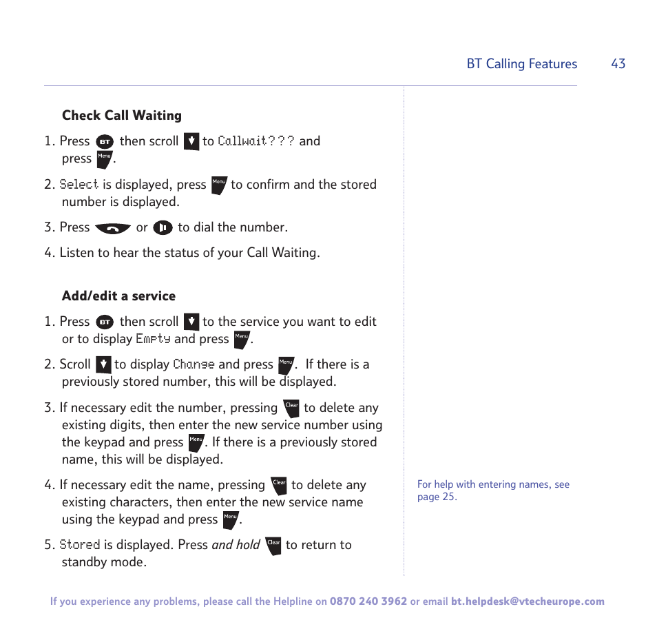 BT 3200 User Manual | Page 43 / 56