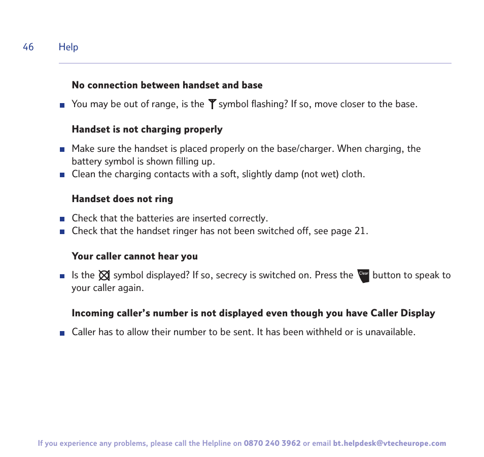BT 3200 User Manual | Page 46 / 56