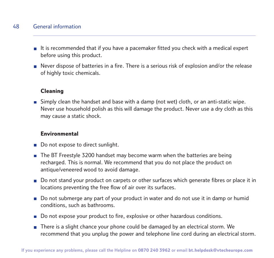 BT 3200 User Manual | Page 48 / 56