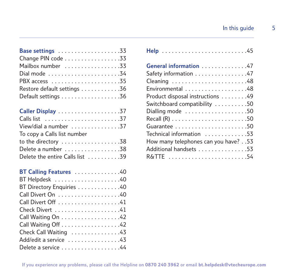 BT 3200 User Manual | Page 5 / 56