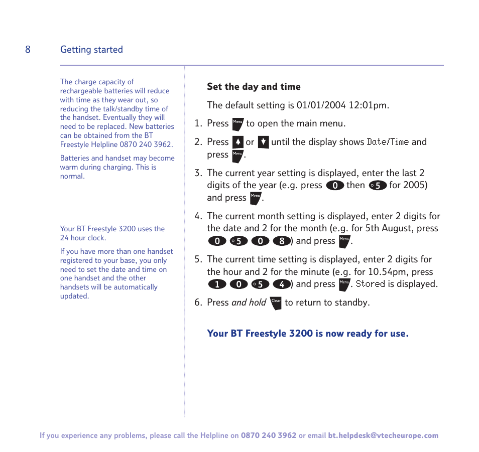 BT 3200 User Manual | Page 8 / 56