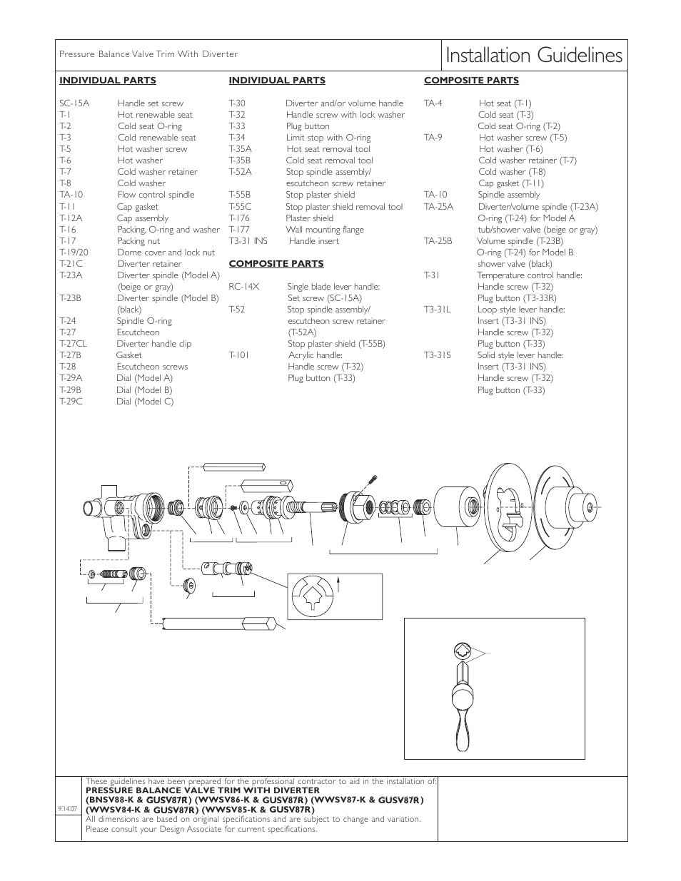 Installation guidelines | Waterworks Universal Round Pressure Balance with Diverter Trim with White Porcelain Lever Handles User Manual | Page 3 / 3