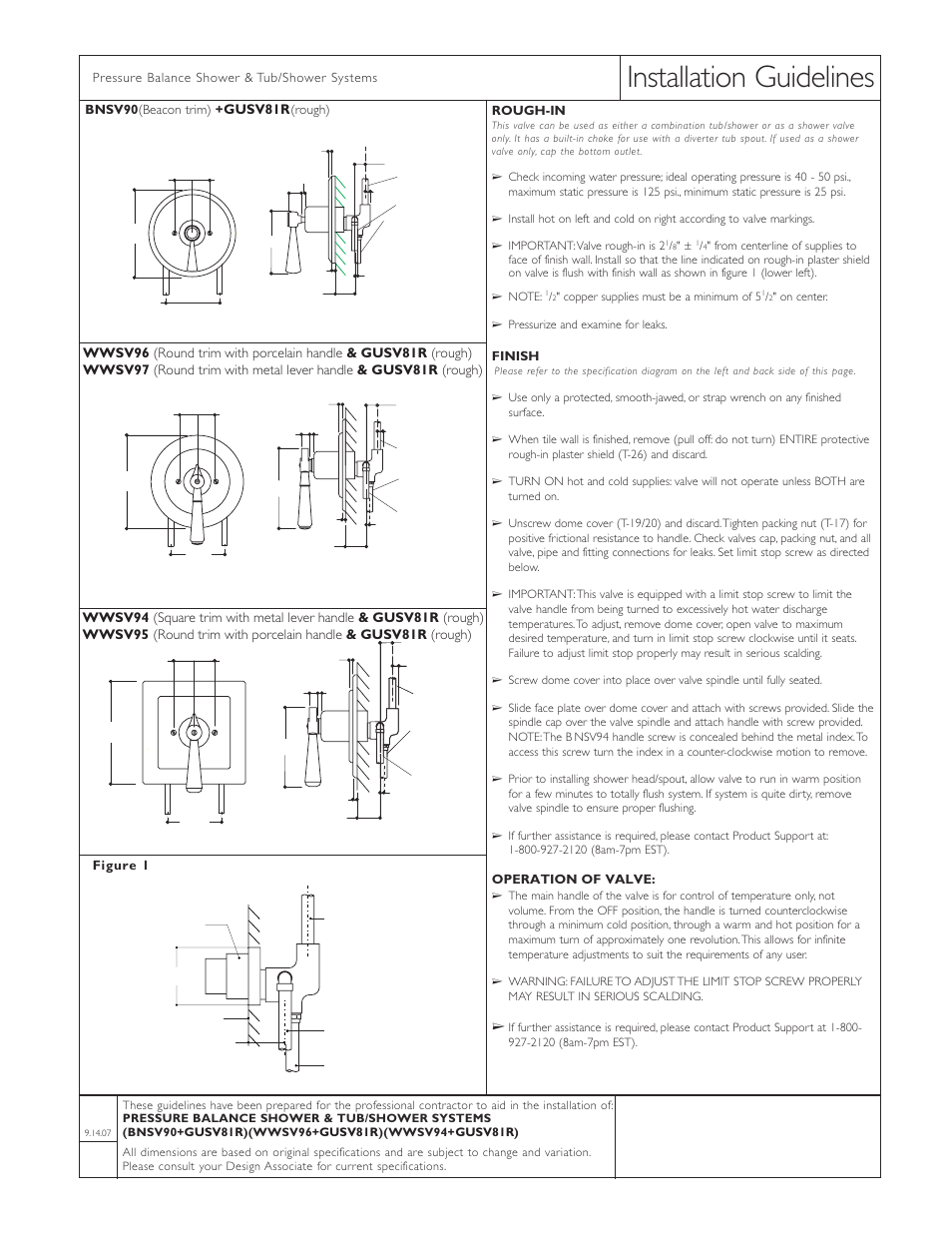 Waterworks Universal Round Pressure Balance Control Valve Trim with White Porcelain Lever Handles User Manual | 3 pages