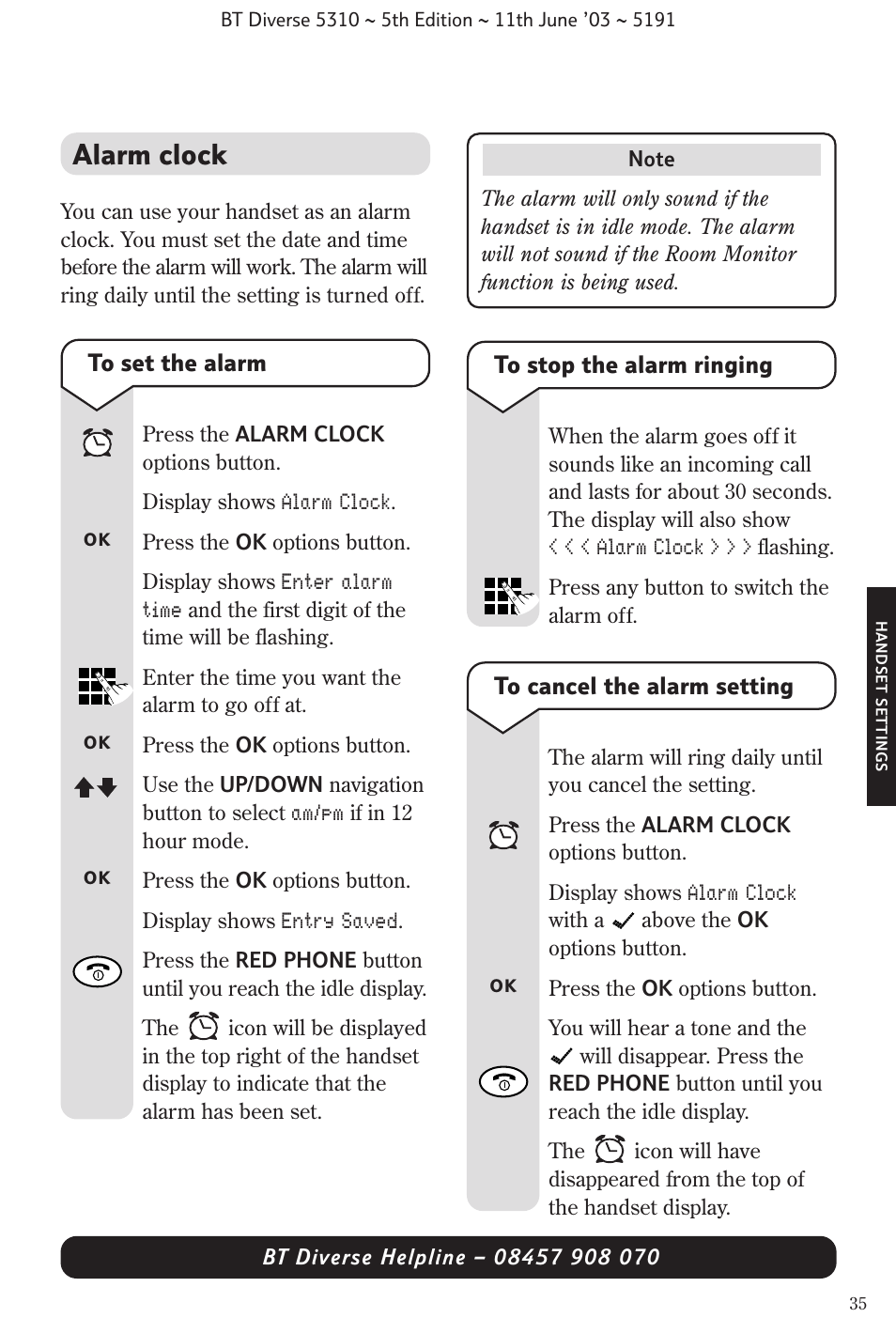 Alarm clock | BT 5310 User Manual | Page 37 / 60