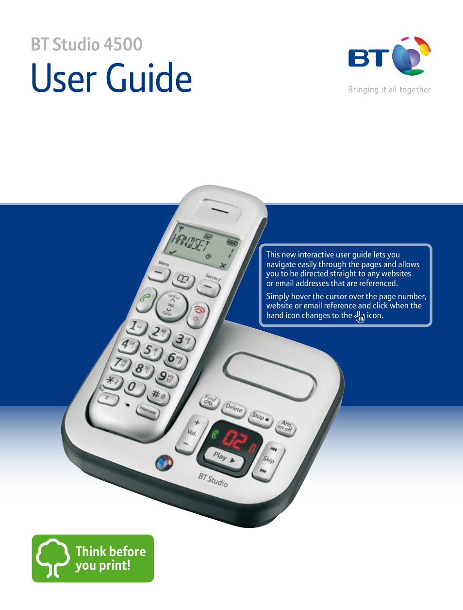 BT STUDIO 4500 User Manual | 50 pages