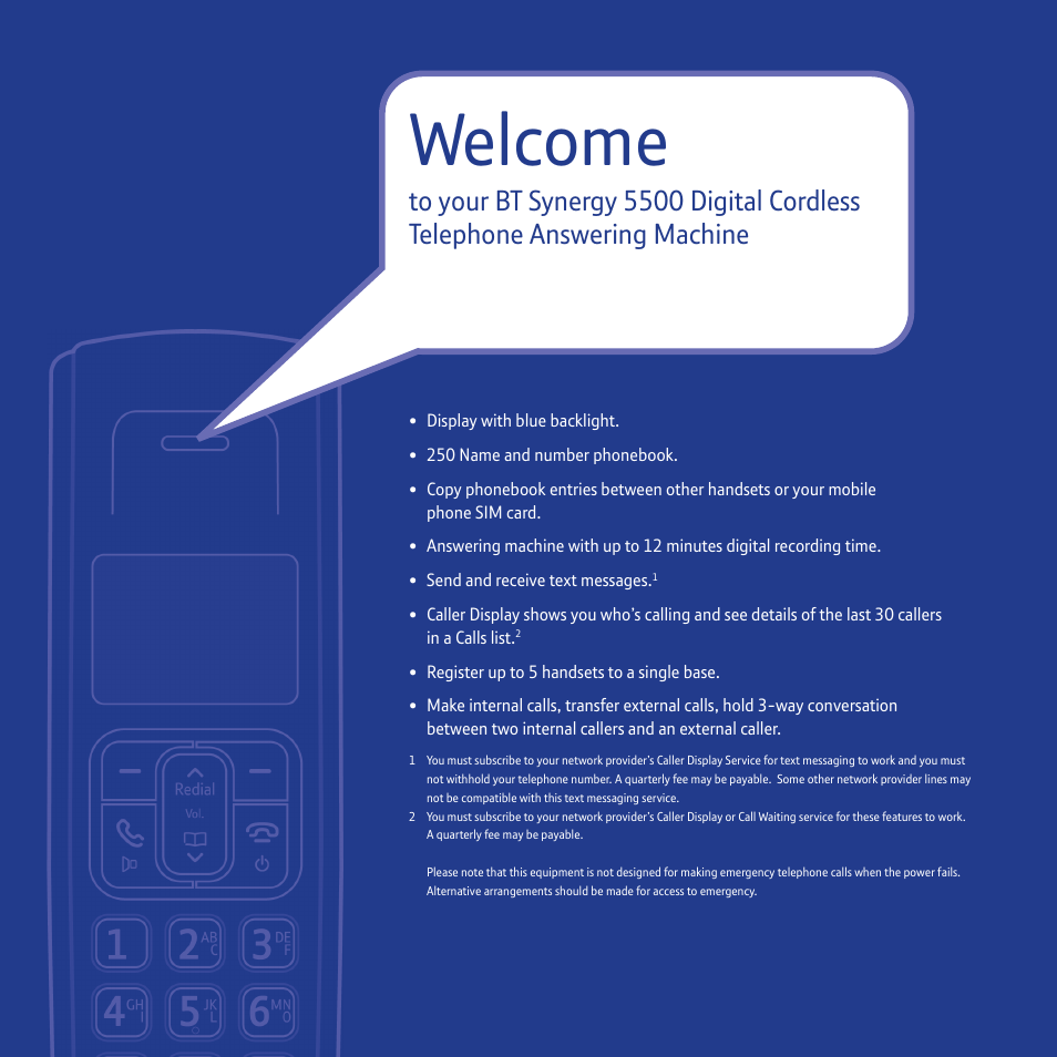 Welcome | BT 5500 User Manual | Page 2 / 68