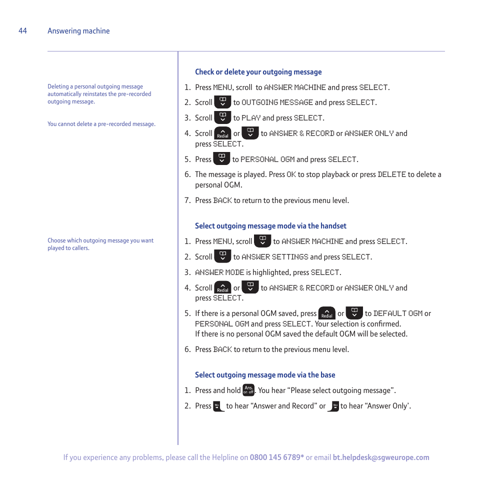 BT 5500 User Manual | Page 44 / 68