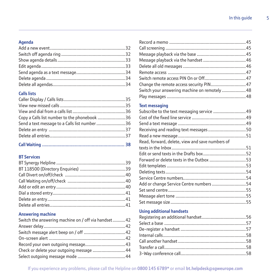 BT 5500 User Manual | Page 5 / 68