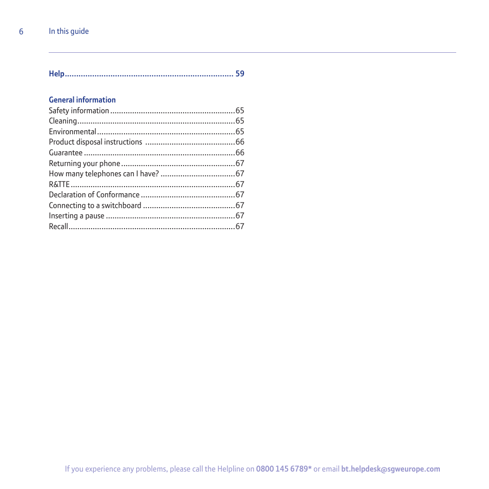 BT 5500 User Manual | Page 6 / 68