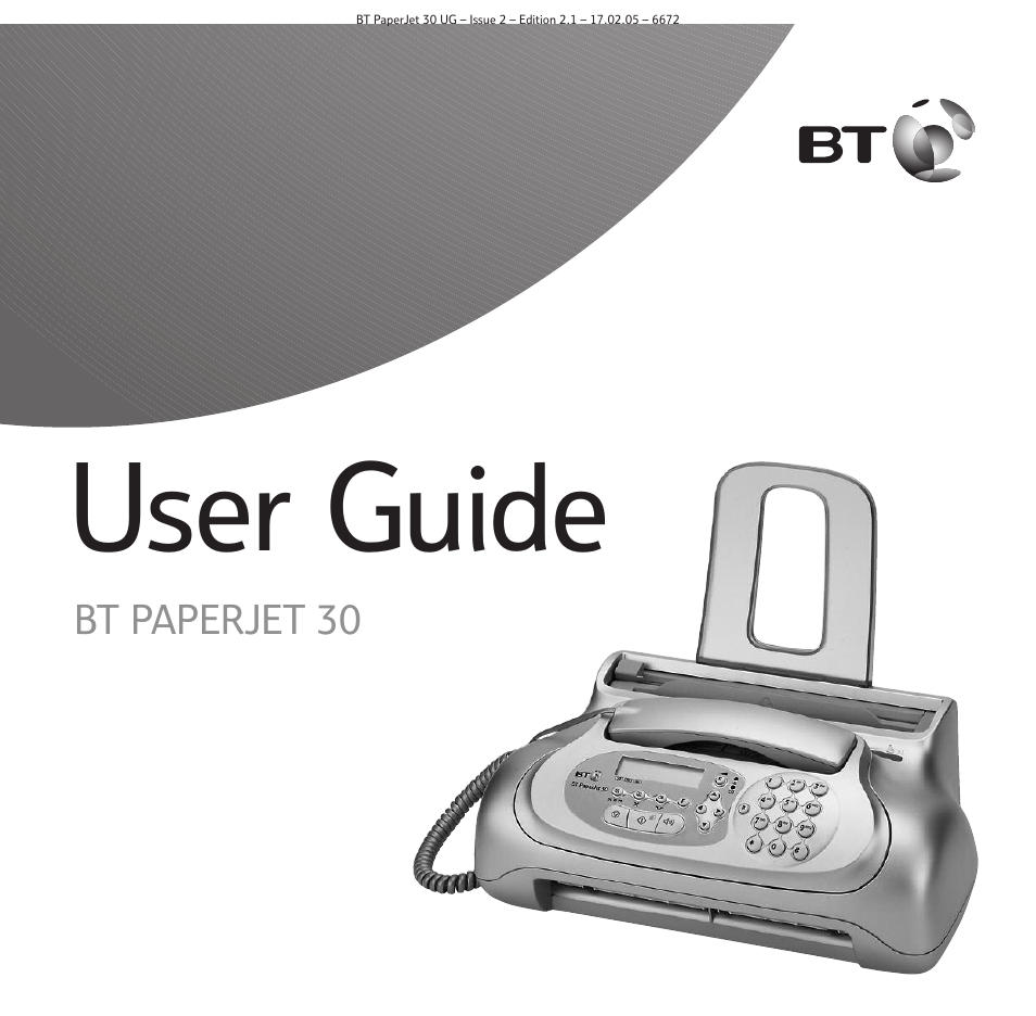 BT PAPERJET 30 User Manual | 64 pages