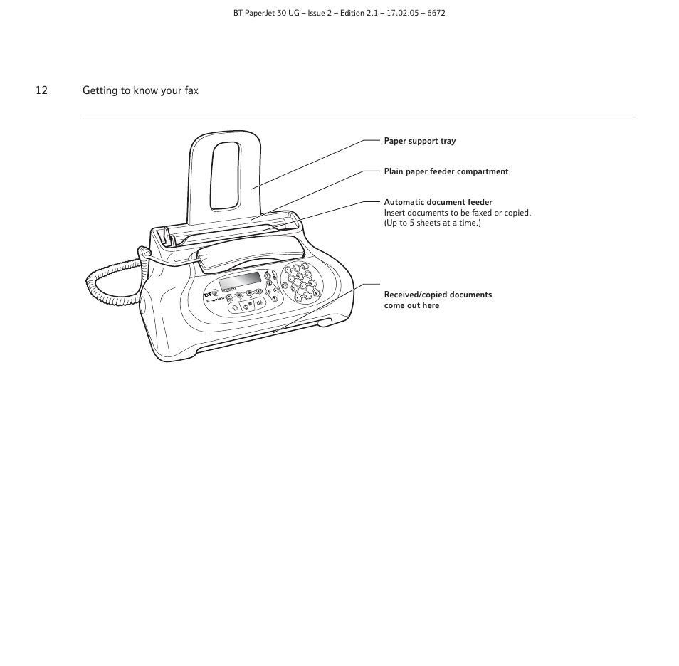 BT PAPERJET 30 User Manual | Page 12 / 64