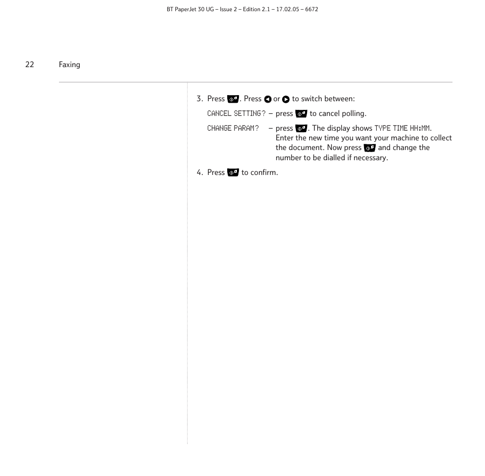 BT PAPERJET 30 User Manual | Page 22 / 64