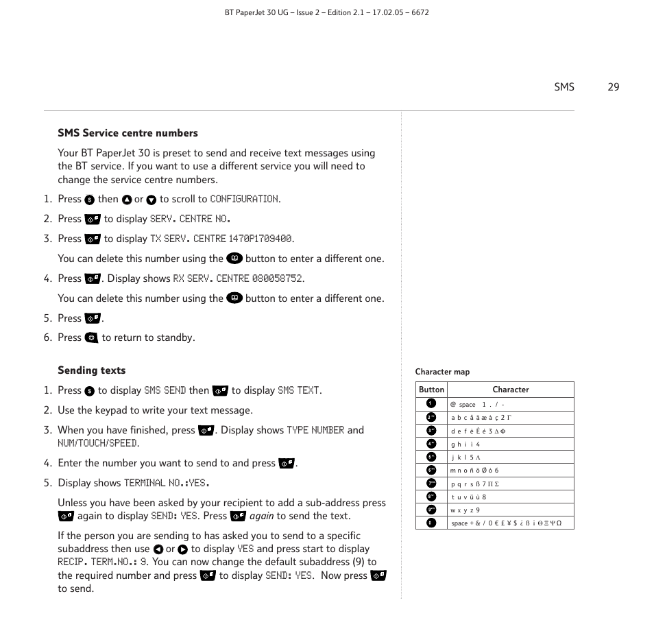 BT PAPERJET 30 User Manual | Page 29 / 64