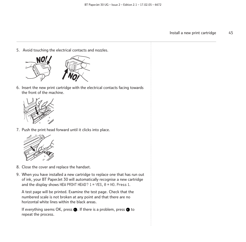 BT PAPERJET 30 User Manual | Page 45 / 64