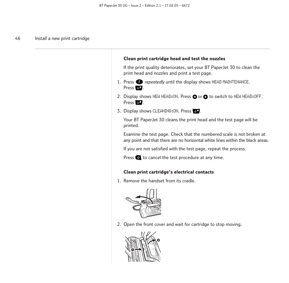 BT PAPERJET 30 User Manual | Page 46 / 64