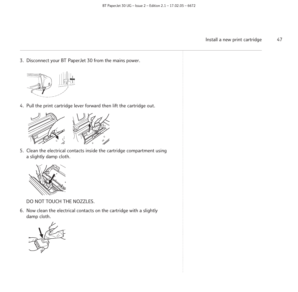 BT PAPERJET 30 User Manual | Page 47 / 64