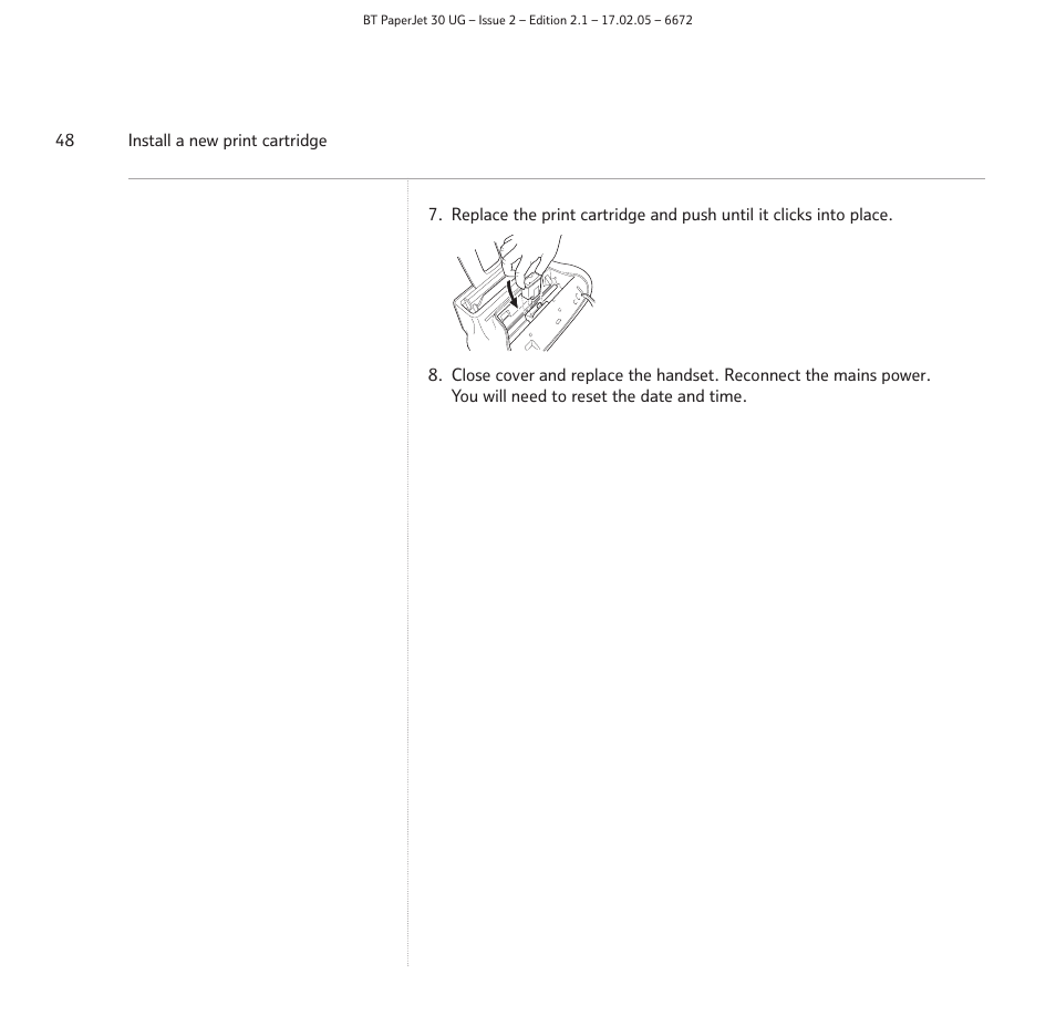 BT PAPERJET 30 User Manual | Page 48 / 64