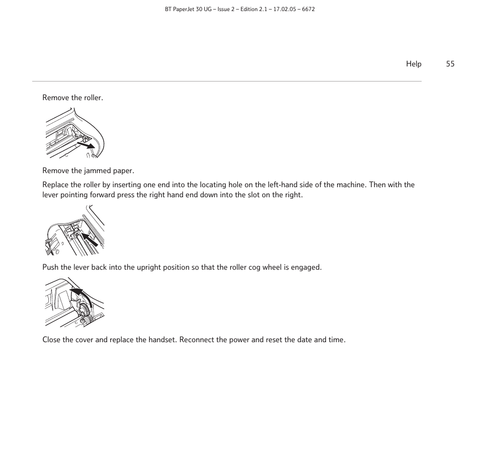 BT PAPERJET 30 User Manual | Page 55 / 64