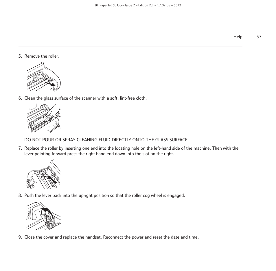 BT PAPERJET 30 User Manual | Page 57 / 64